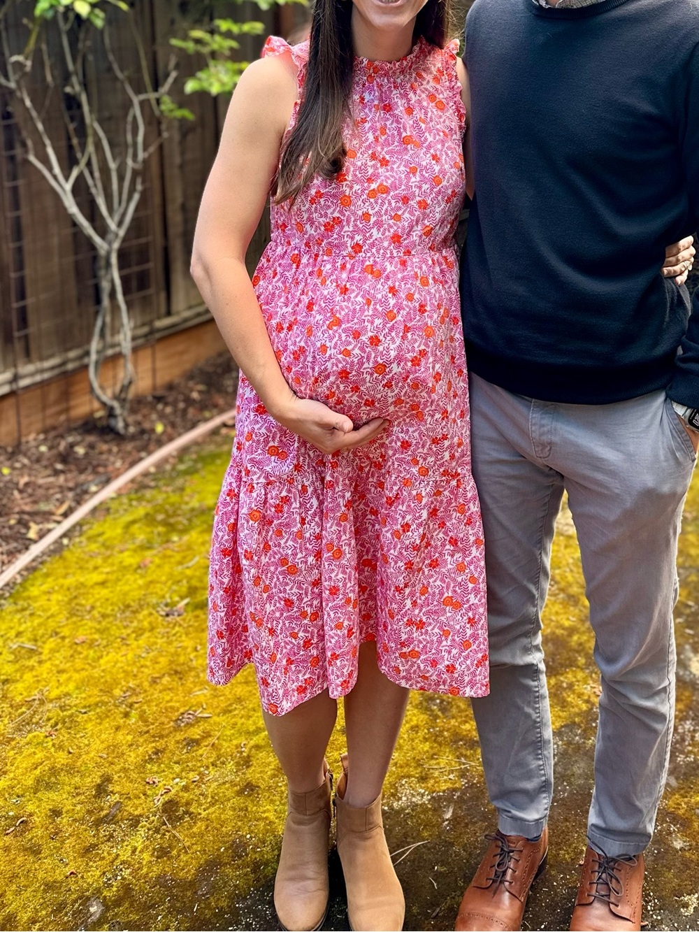 J. Crew Factory Pink Floral Midi Dress - Picture 4 of 4